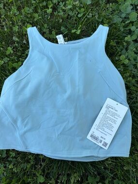 lululemon athletica Light Blue/green (sage) Sleeveless Crop Tank
